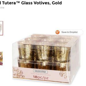 David Tutera, Mercury Glass Votives, Gold